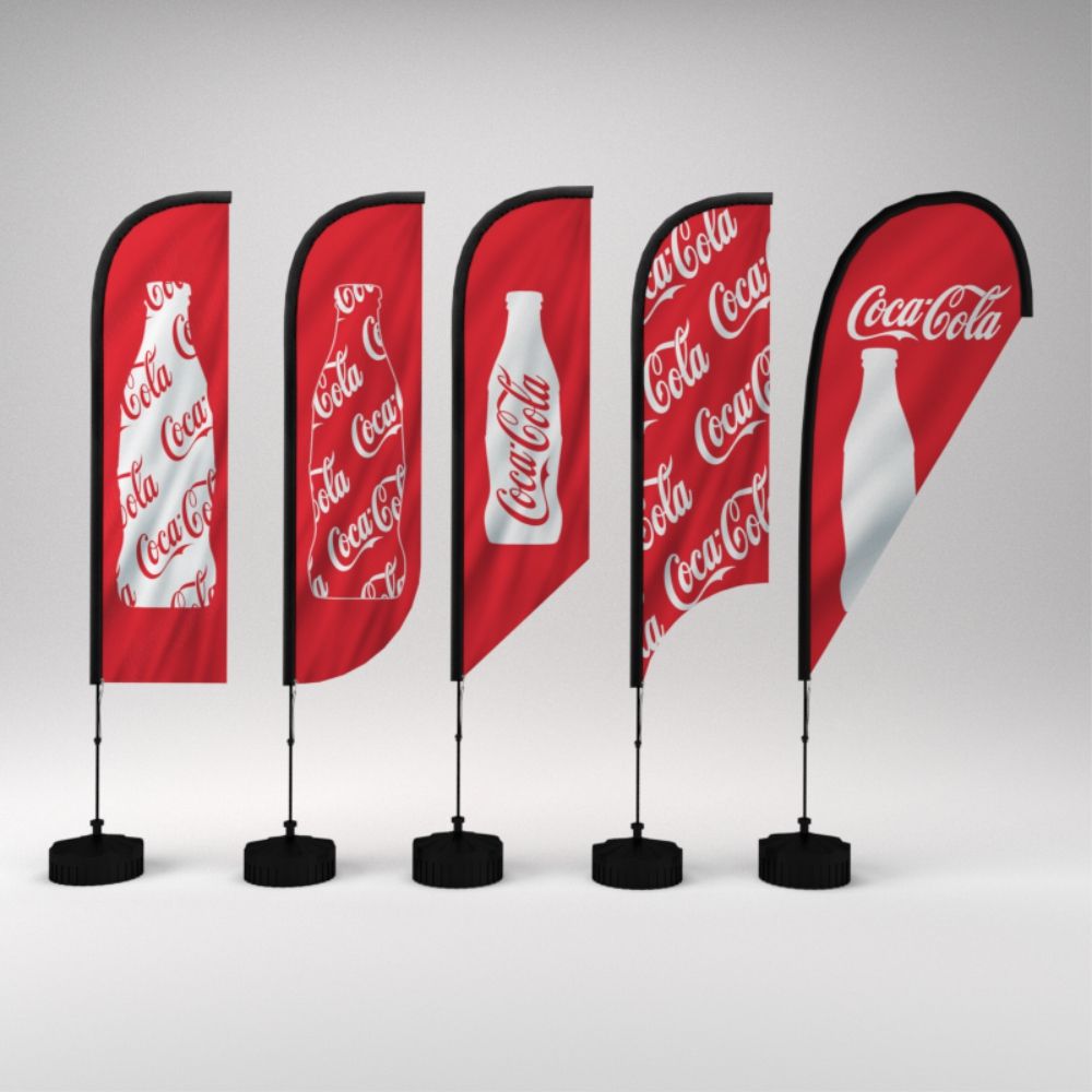 Coca-Cola crest flags collection for promotional display